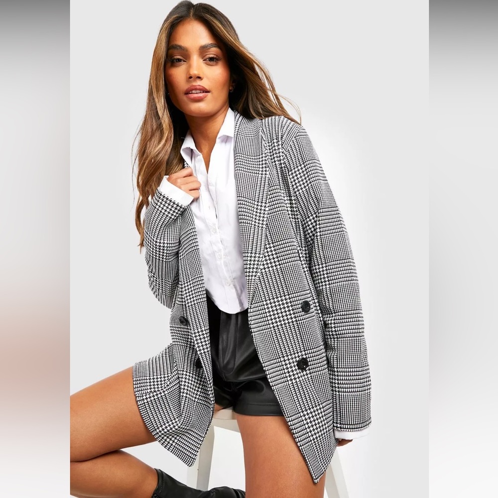 vintage plaid blazer